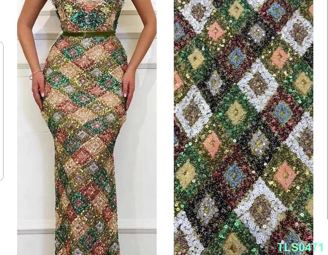 Jessy Glittering Sequins Tulle fabric 