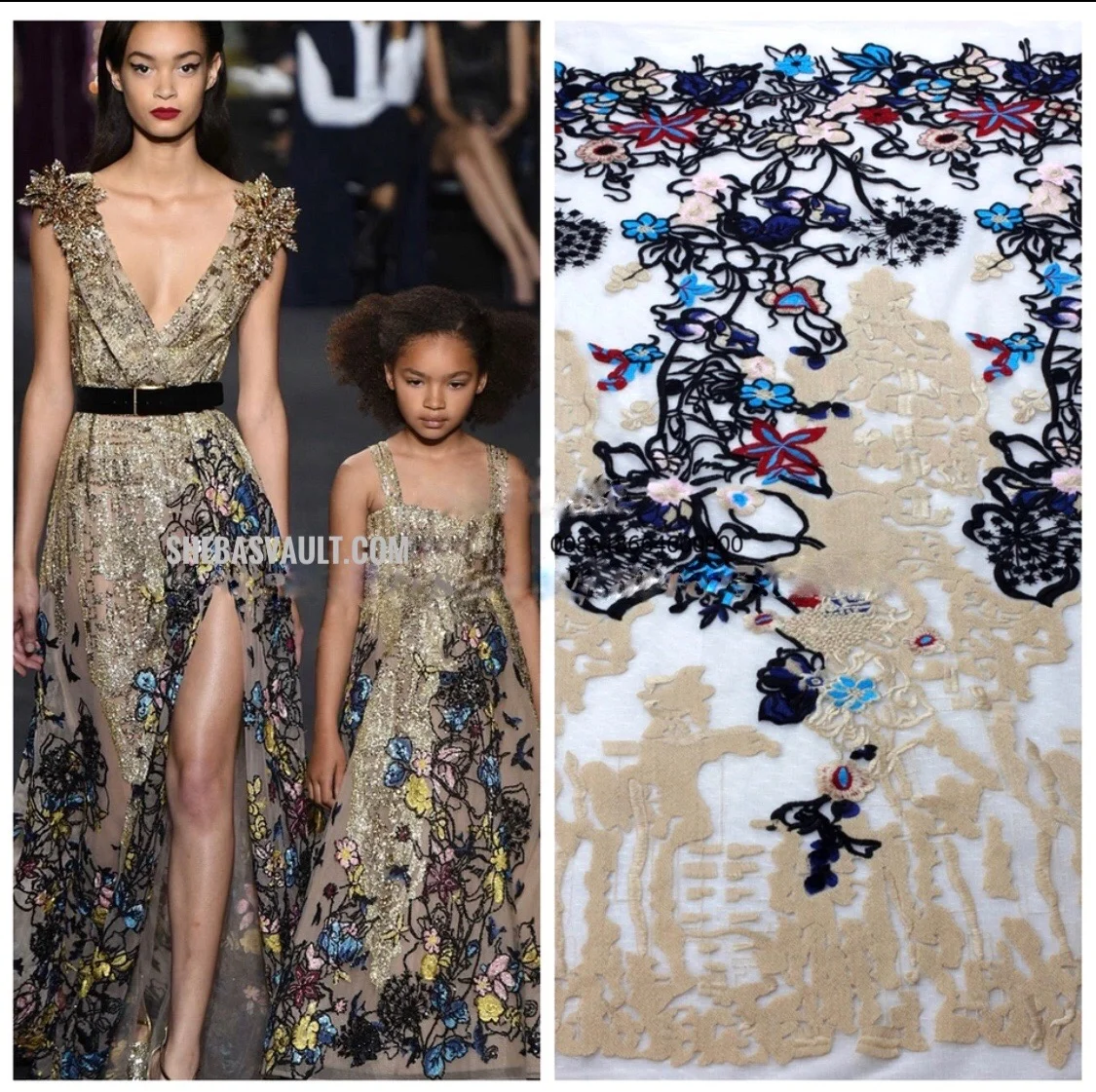 Maliyah Guipure n French lace Fabric 