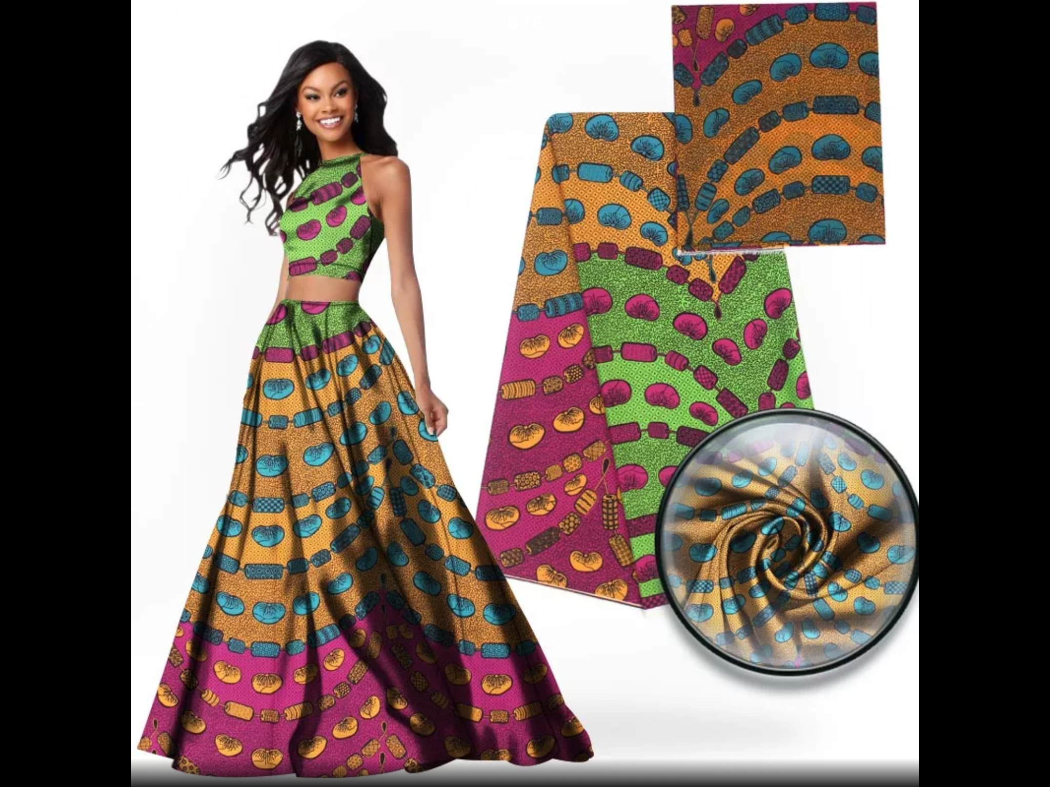 soft silk spandex fabric for dress African print 