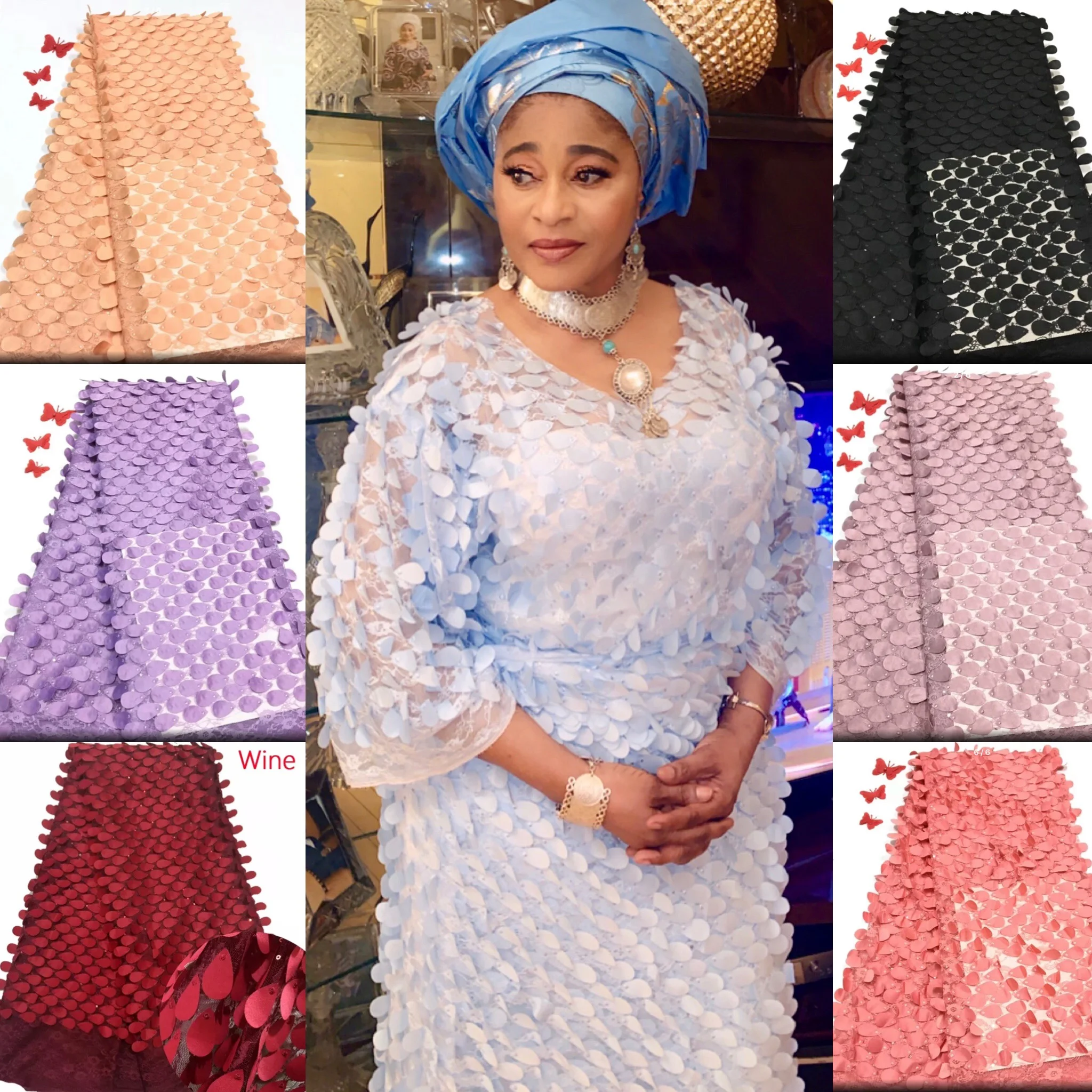 Radiant Ruffles lace Fabric