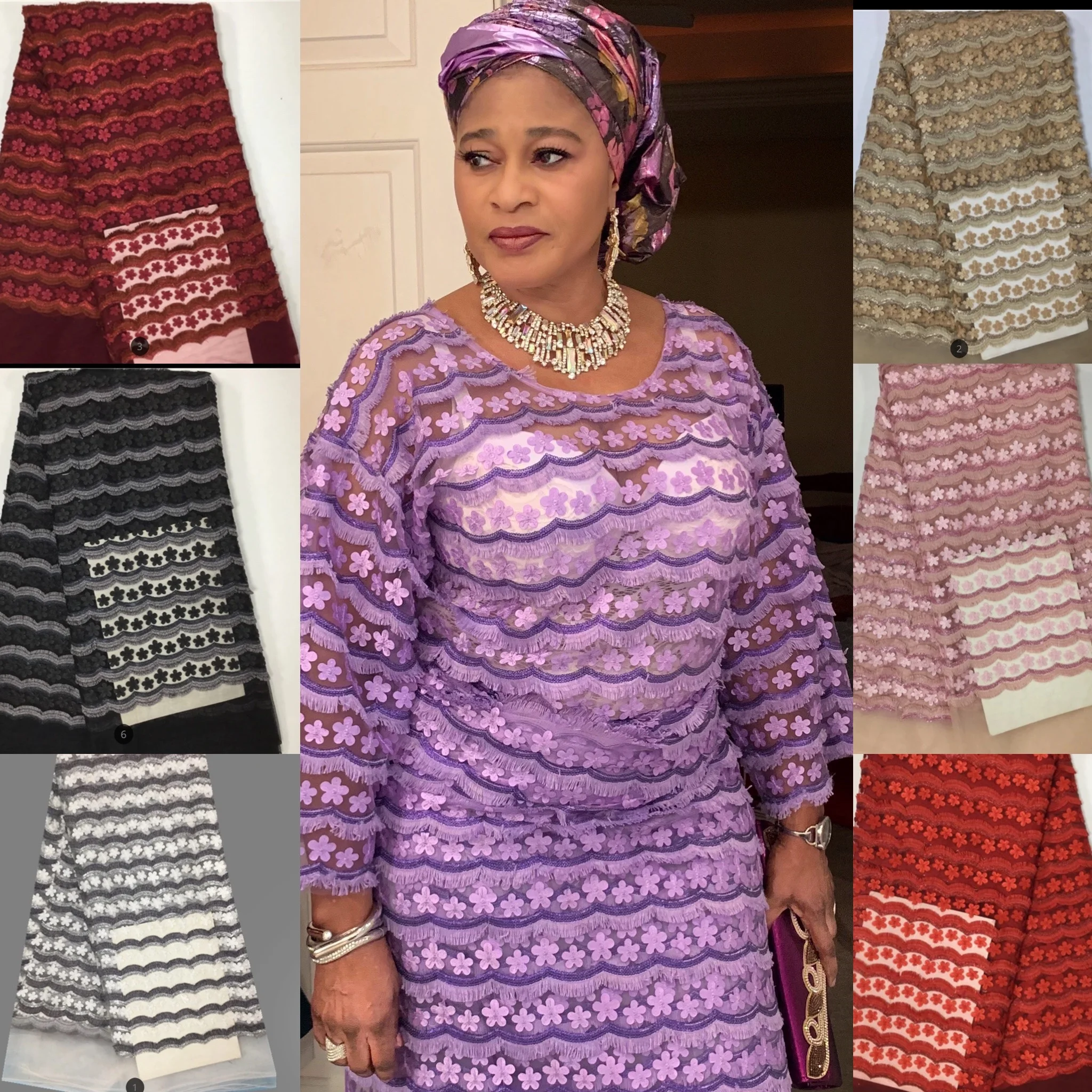 Sabiha Subtle Sequins Jacquard Net lace