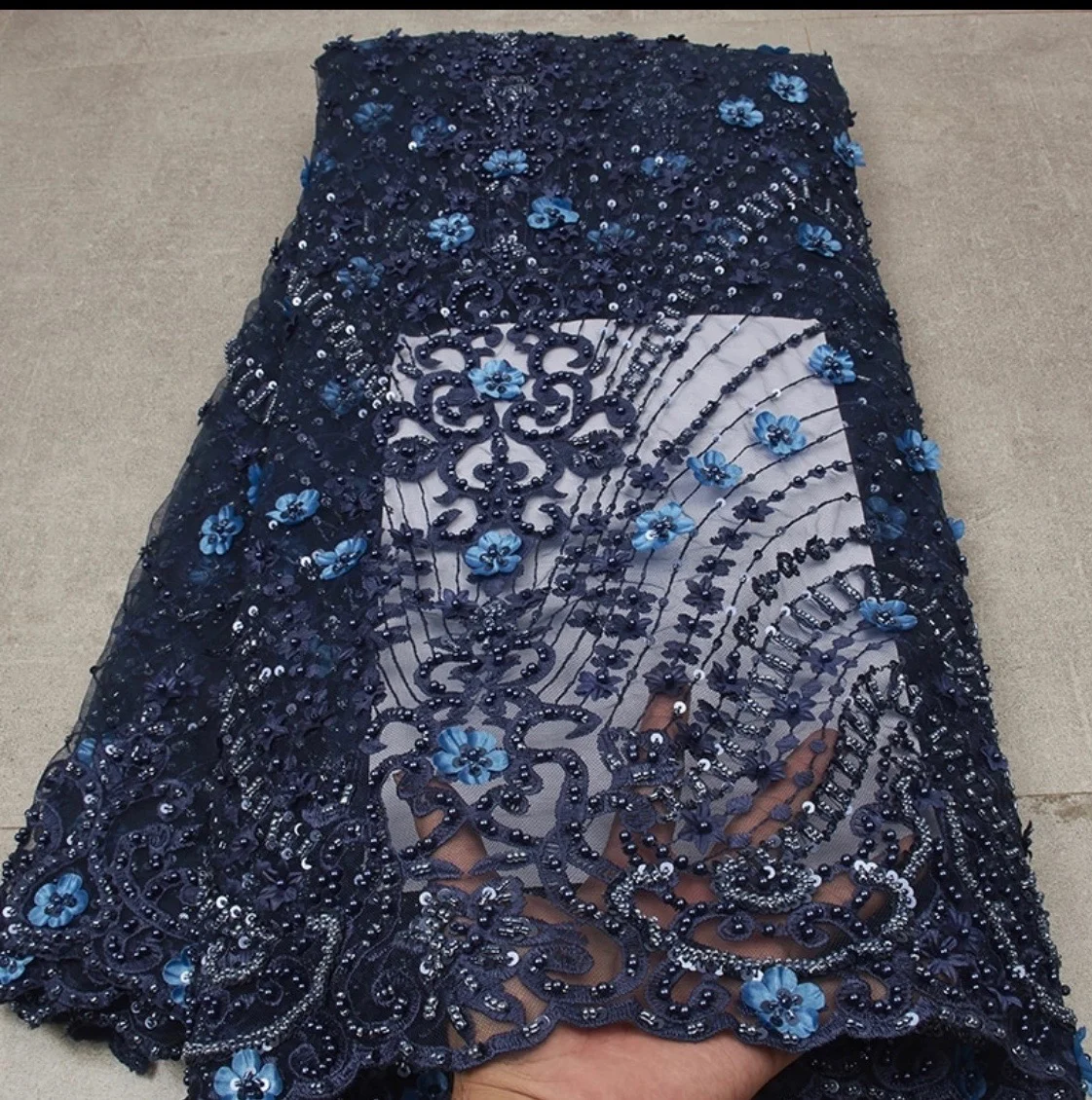 Petra beaded French lace