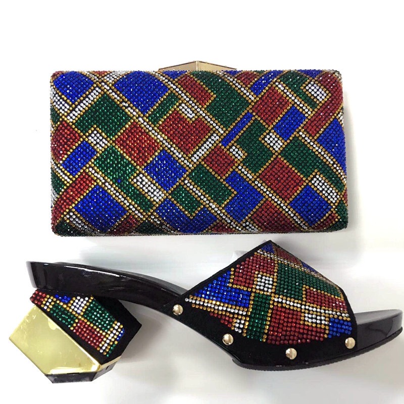 Derin Bling Slipper and clutch