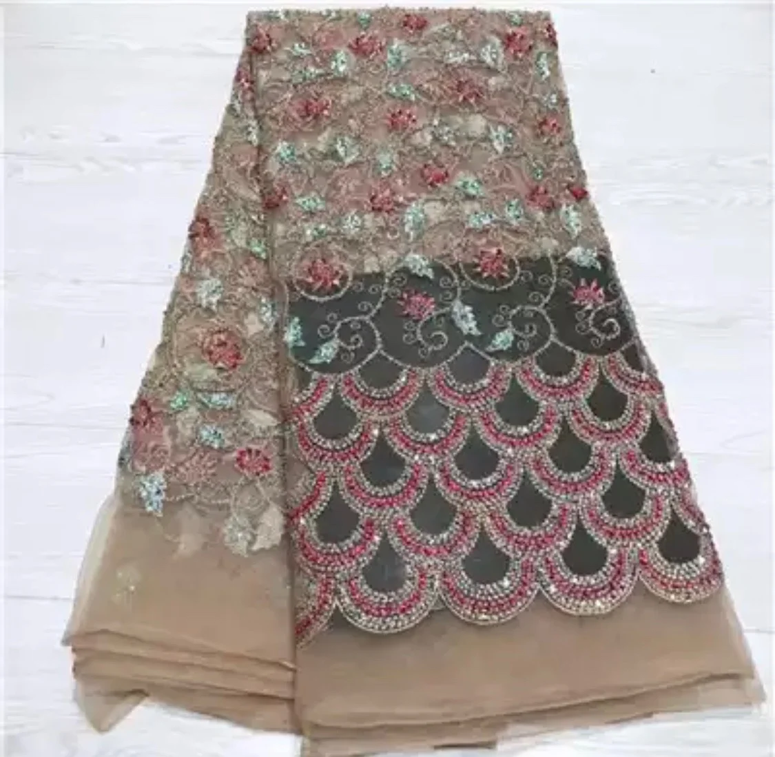 Nina beaded bridal lace