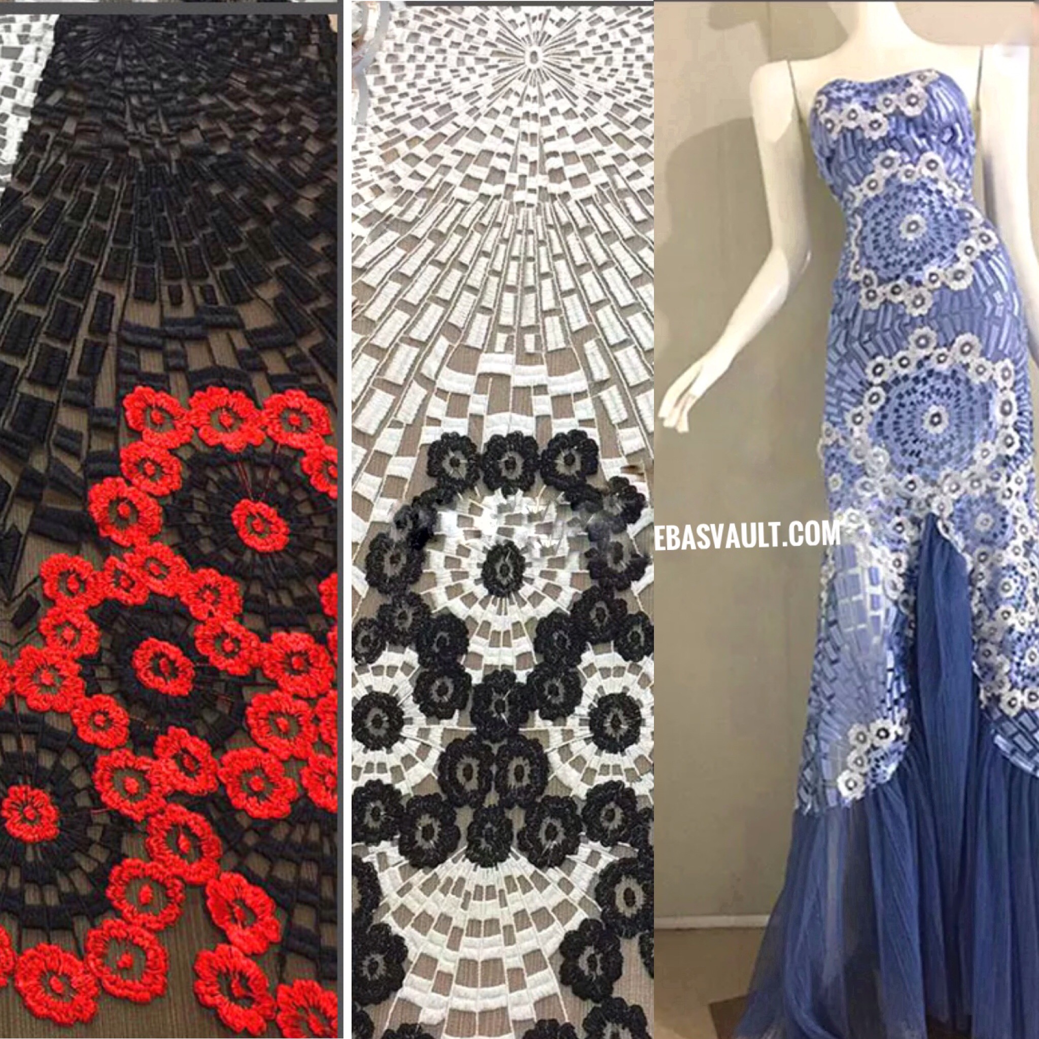 Aurora embroidery tulle