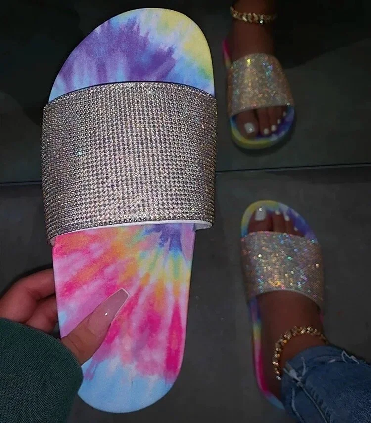 Hippie bling slippers