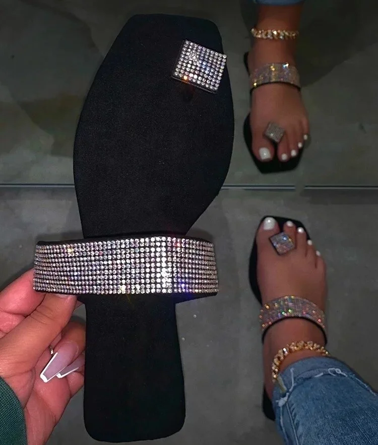 E-diamonds toes slippers