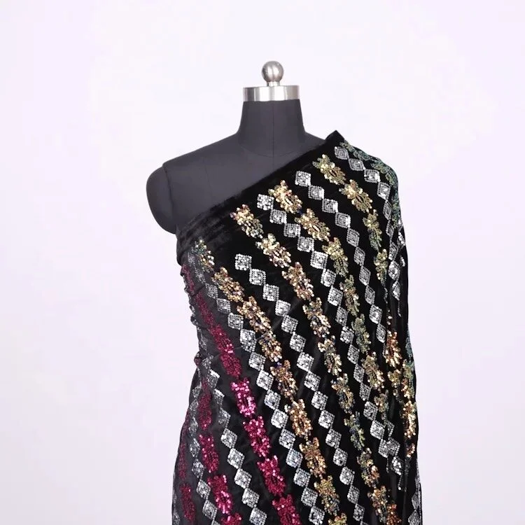 VSV SEQUINS VELVET FABRIC 