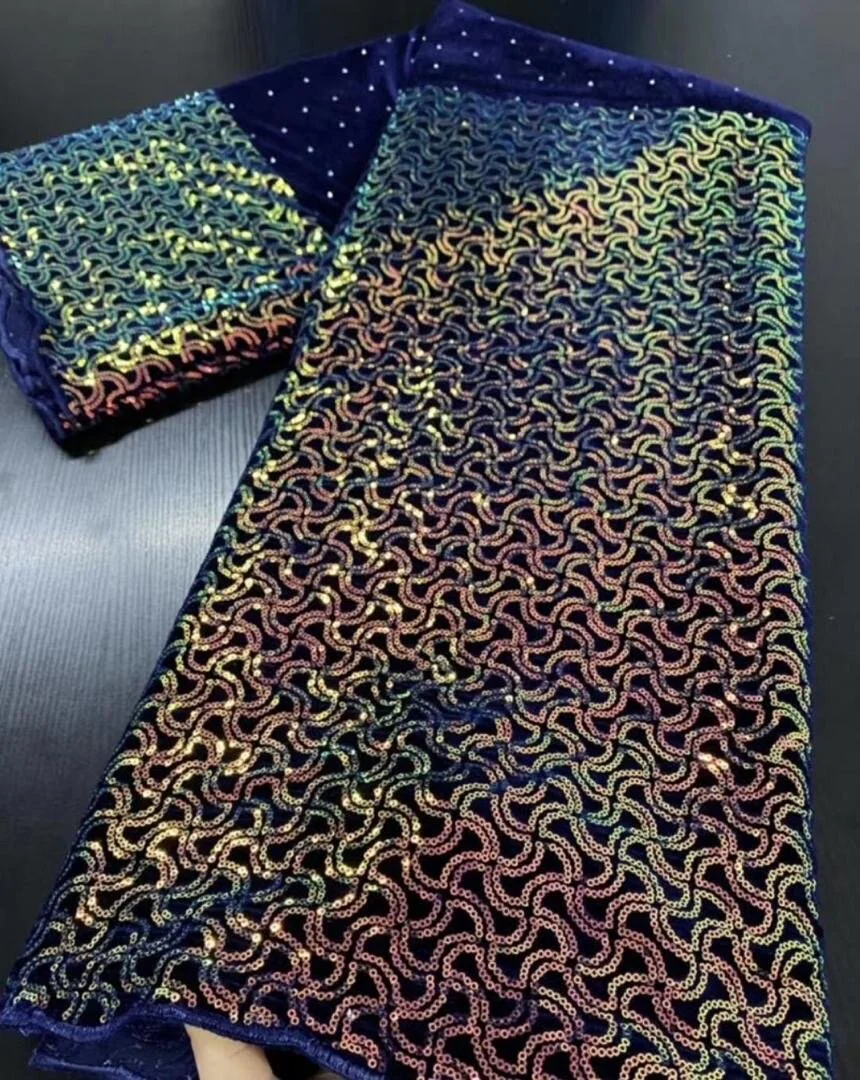 Joyce sequins velvet fabric 