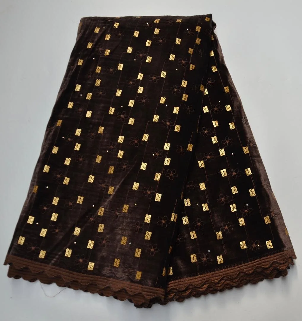 TT9 velvet  lace with sequins  