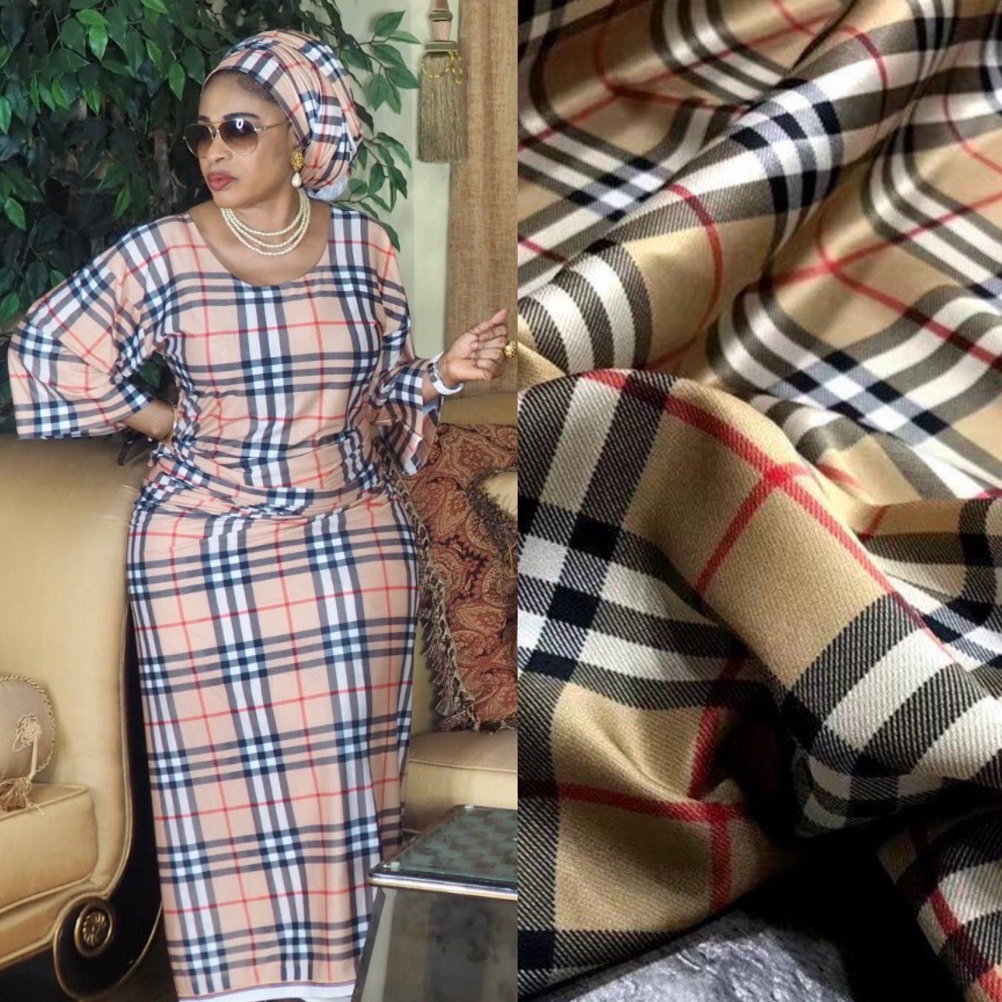 Vintage check fabric