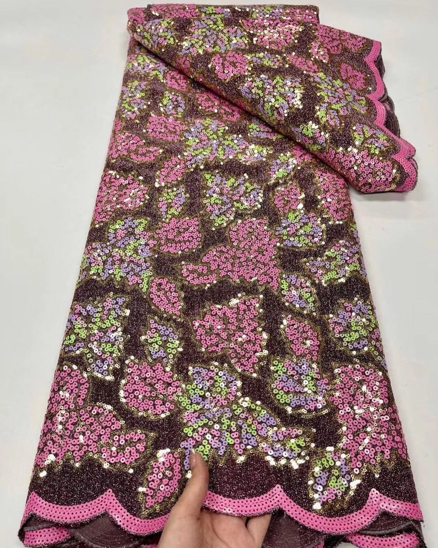 XG3 sequins french lace