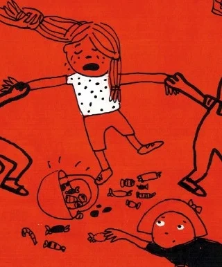  Zoom of playground bulying scene. 