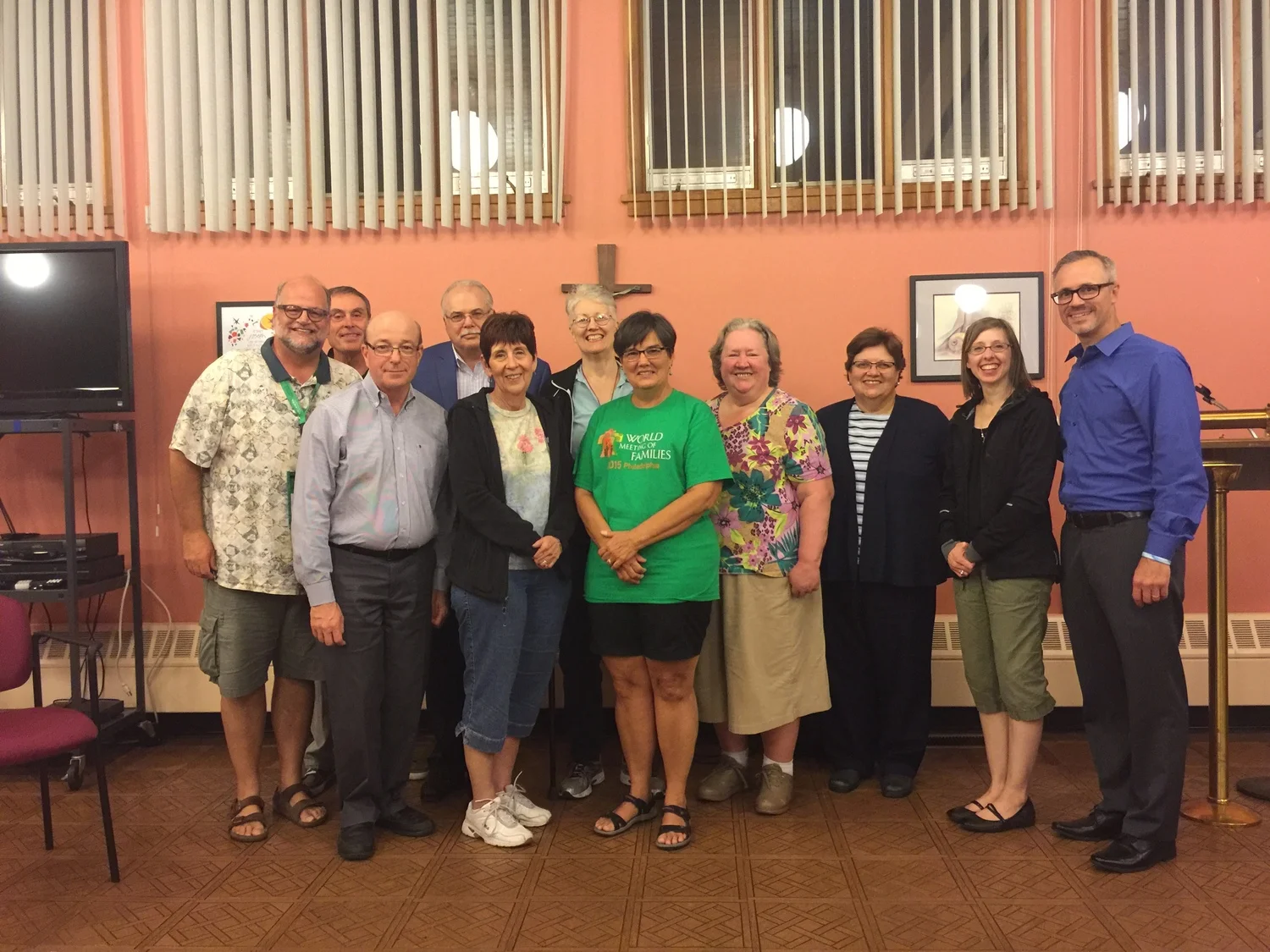 The World Meeting of Families: shown here is a group from both Ohio and New Jersey who met in the Fall of 2015 to discuss the World Meeting of Families.