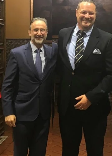 Jean-Paul Gauthier with Henry Kardonski, the CEO of Panamá Pacífico