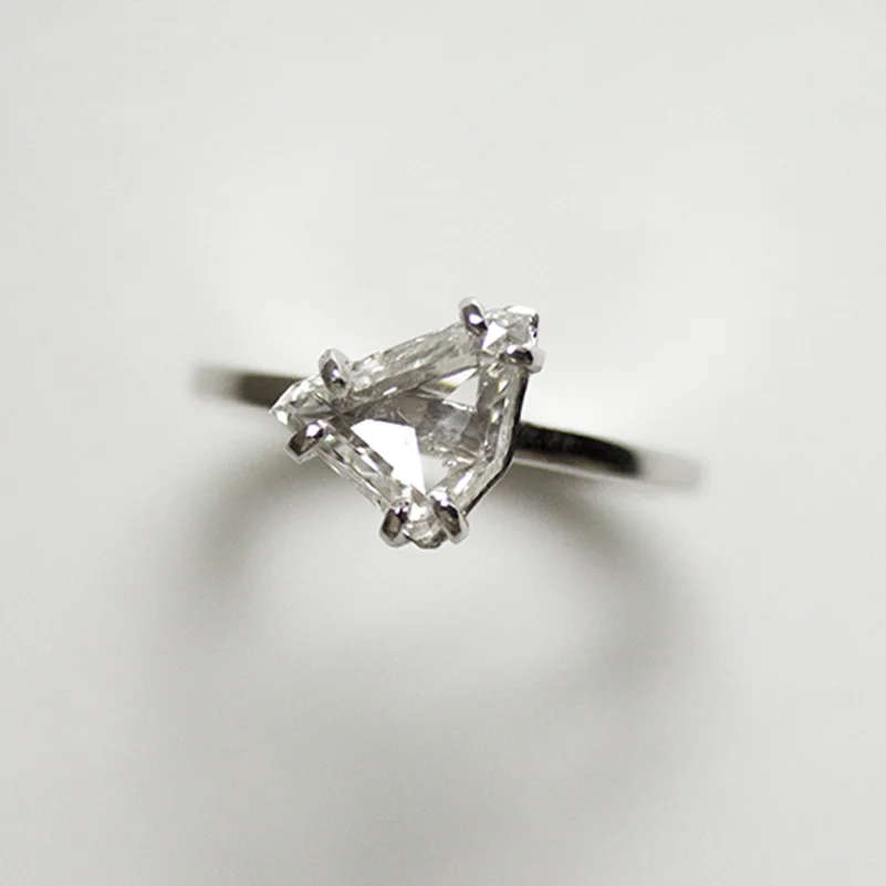 1.20ct geo cut diamond ring