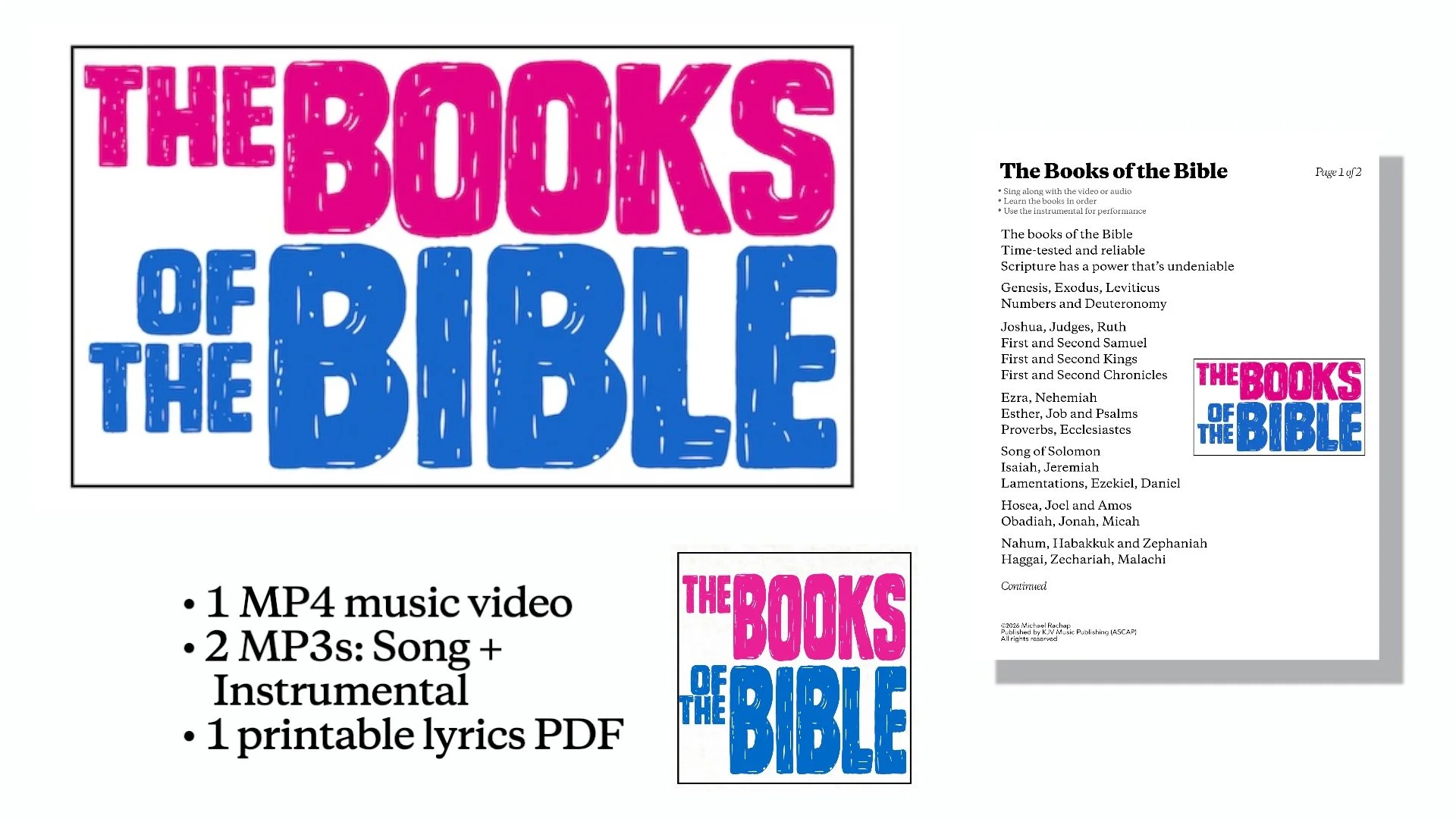 Books of the Bible Song Learning Bundle