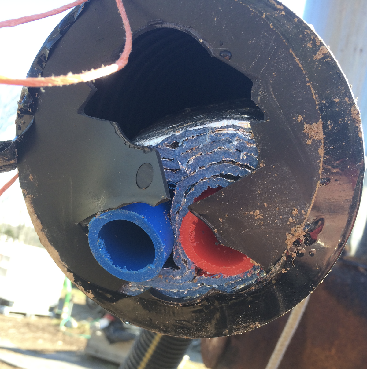 This is the weird insulated pipe