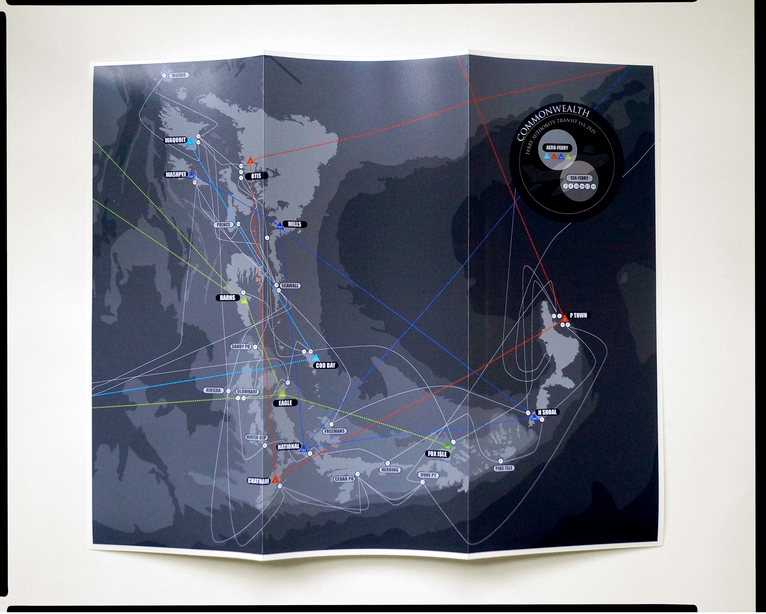" Commonwealth Ferry Authority Transit Map. " Aero-ferry and Sea-ferry routes on the Cape Keys; Atlantic Federation Publishing, 2119.