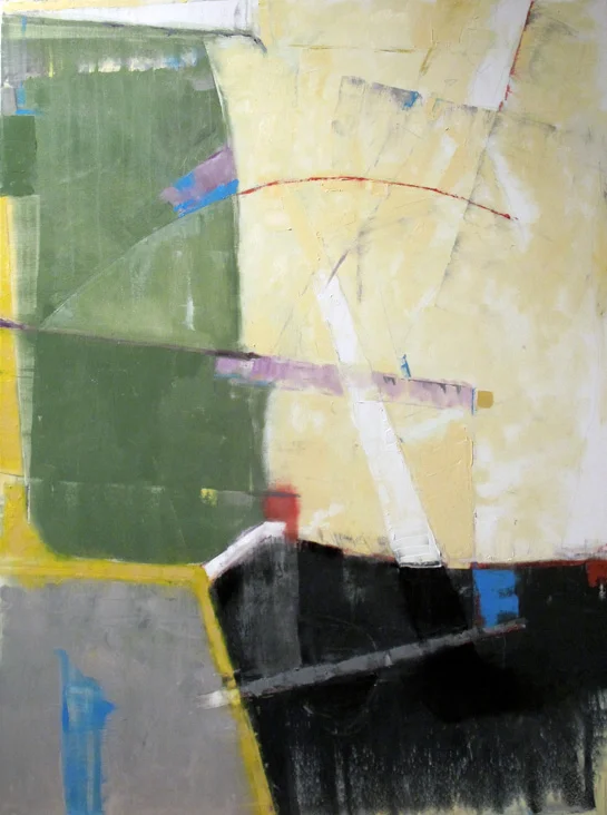 Arc on Green and White, oil on canvas, 40 x 30