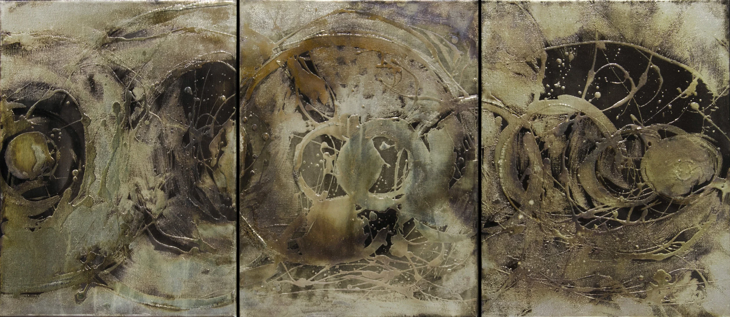 Resilience - Silver on Canvas - 20” x 42”