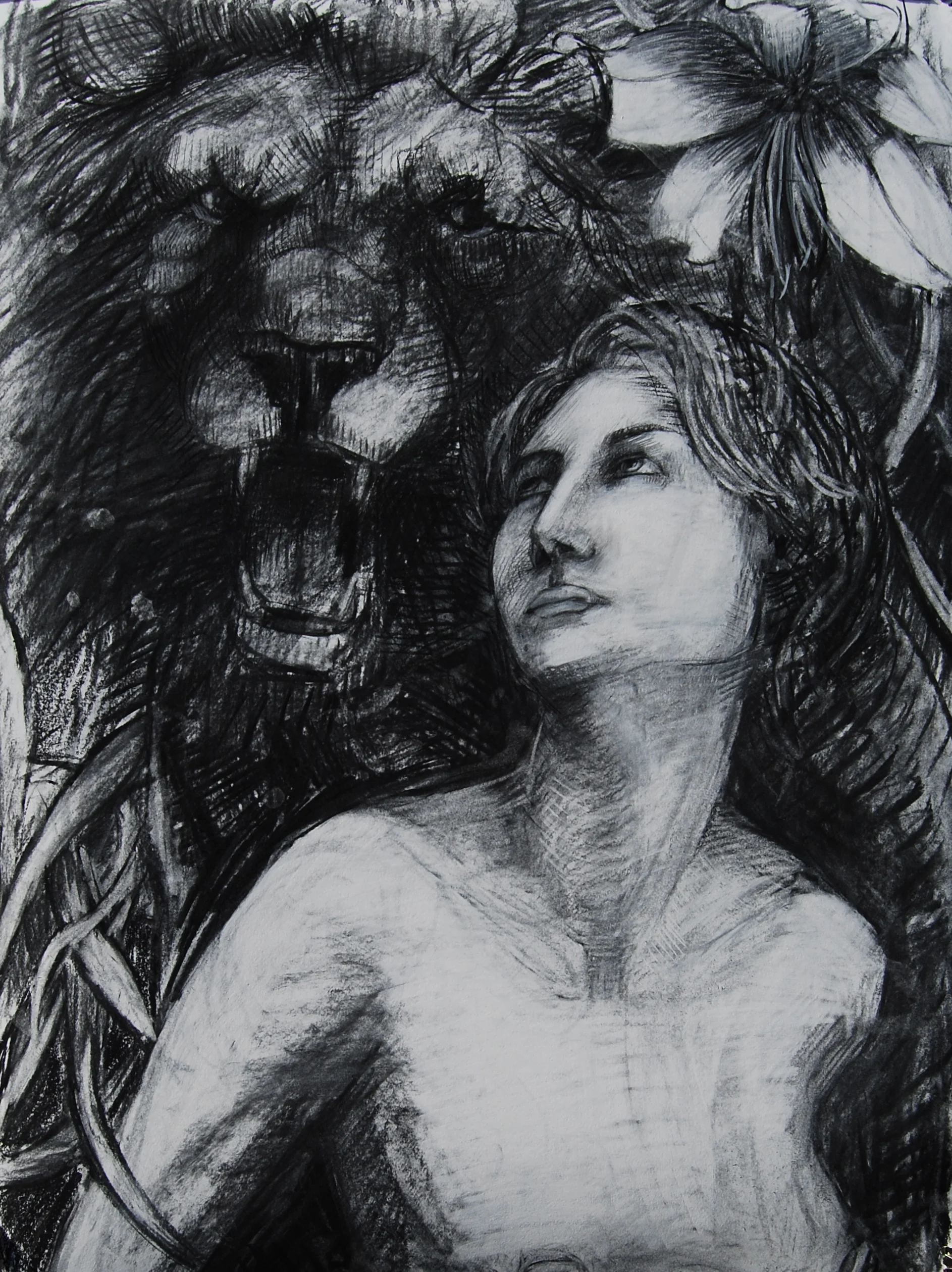 Stay Back 22 x 30in Charcoal 2009