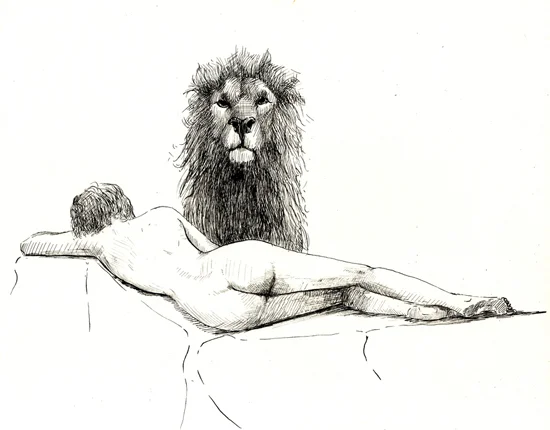 Waking Up 8x10in. Pen and Ink 2009