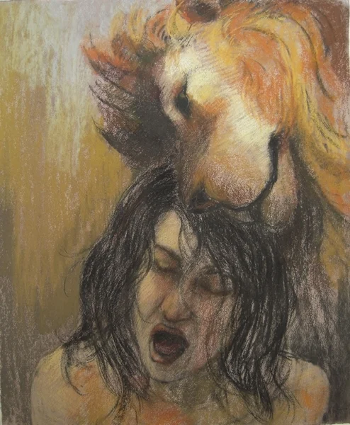 I'll Protect You 24x36in Pastel 2010
