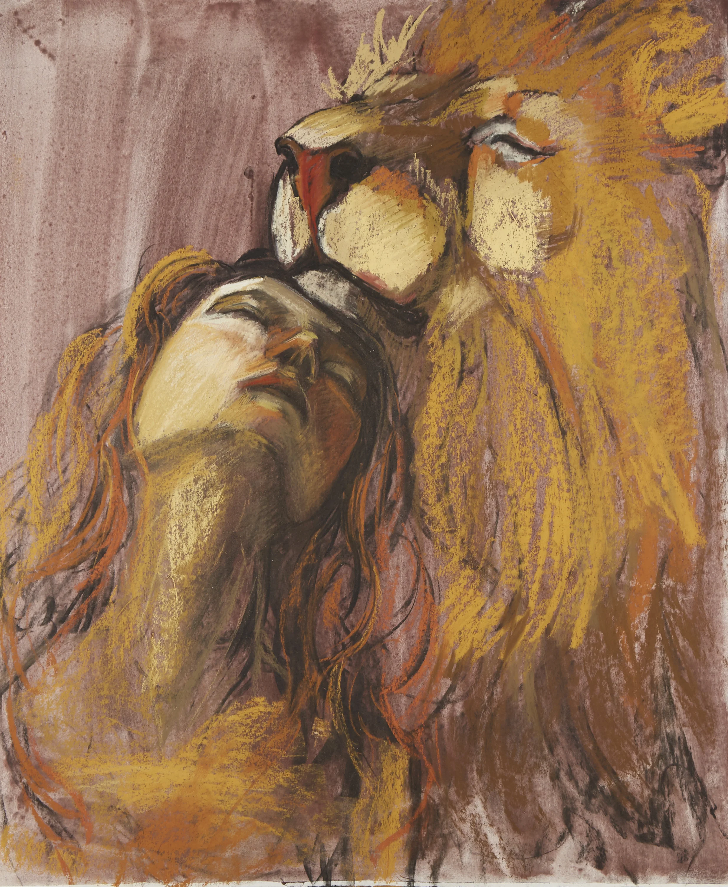 Lean In 24x24in. Pastel 2015