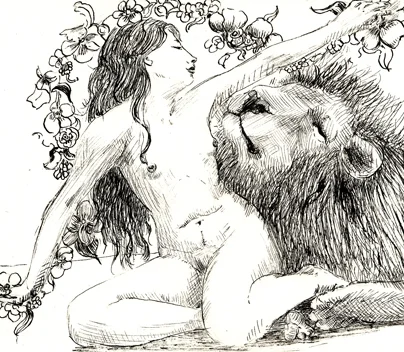 Sweet Nothings 4x5in. Pen and Ink 2009