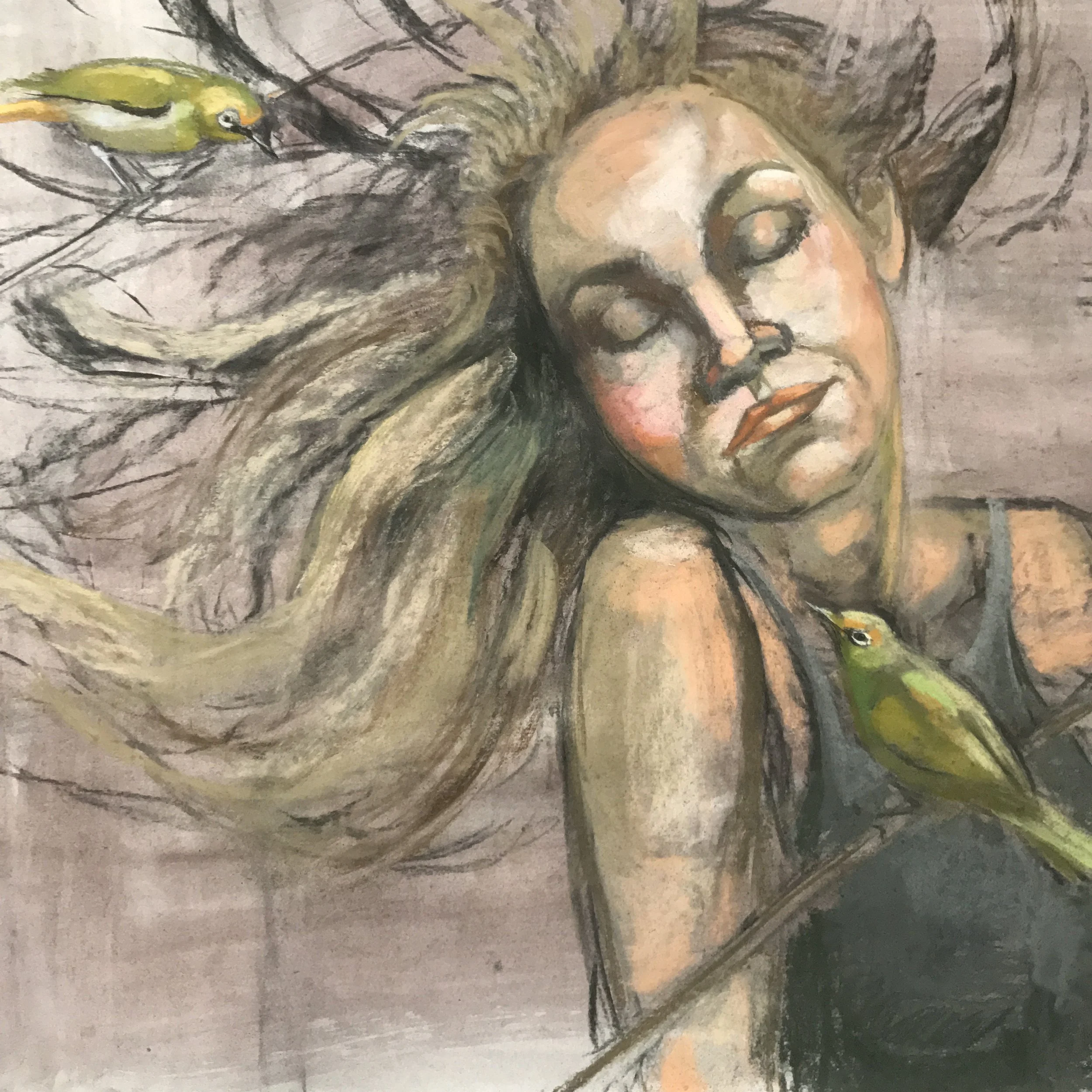 Whisper 24x24in Pastel 2016