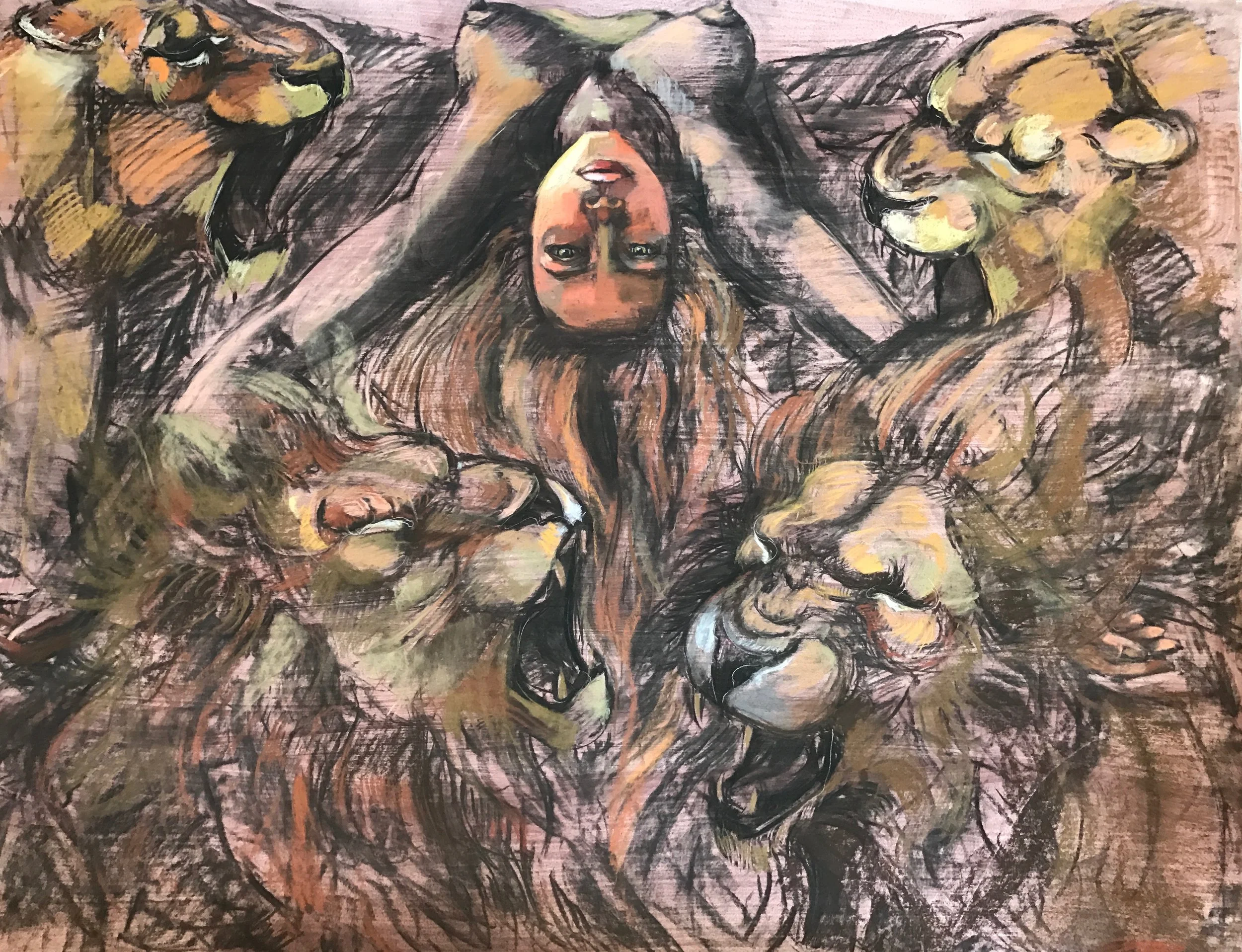 Floating 39x50in Pastel 2016