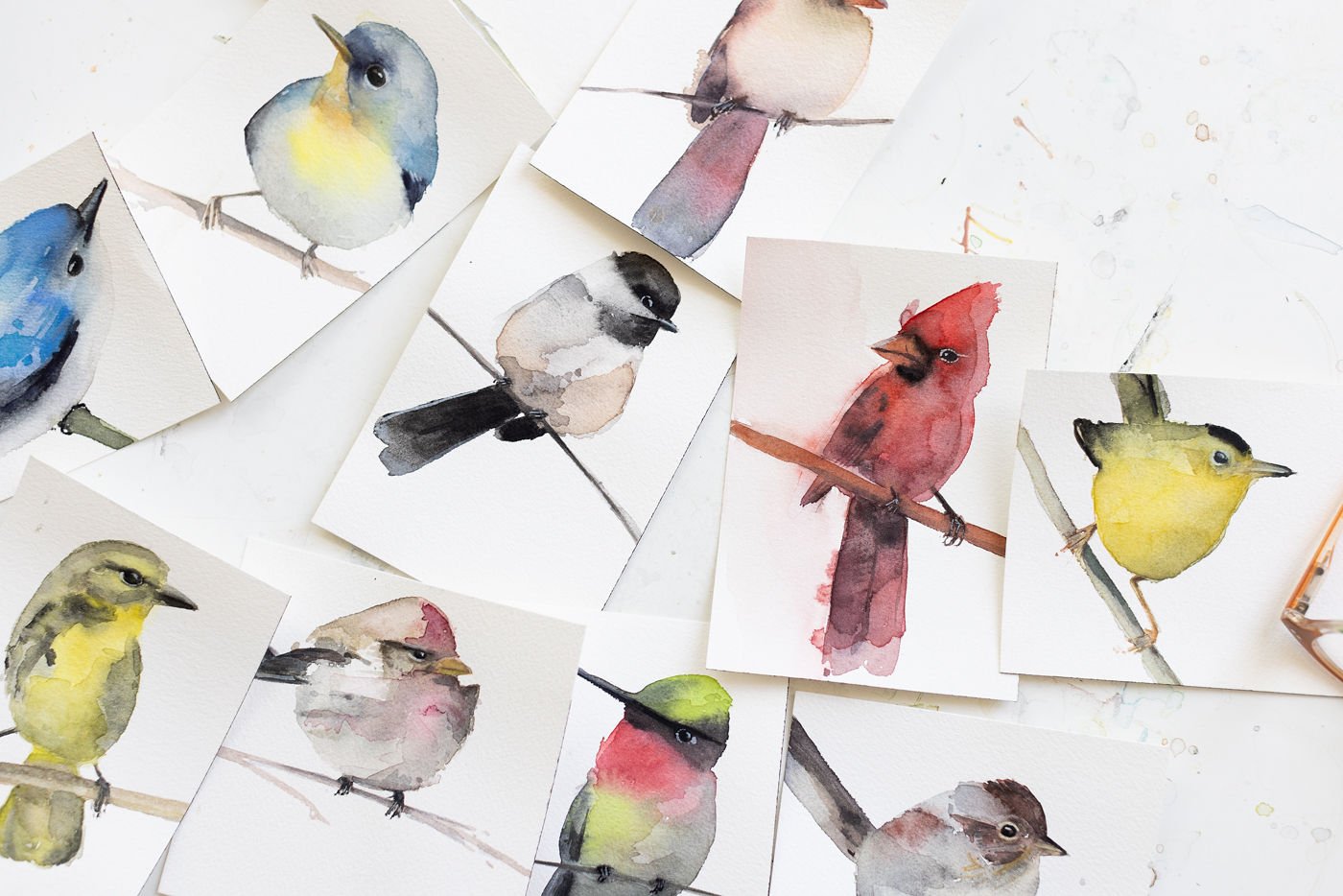 Art Journal Focal Point: Fuzzy Watercolor Birds 5 Ways! 