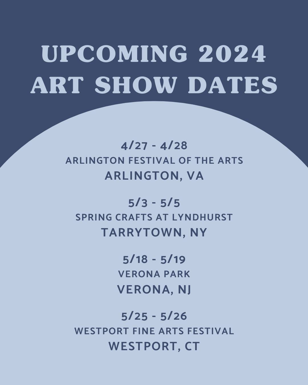 See. You. Soon! I'm thrilled to share that I'll be showcasing my art at a plethora of shows from Virginia to Bar Harbor, ME this summer! It's an exciting opportunity to connect with fellow nature lovers and art enthusiasts like you. Scroll down for t