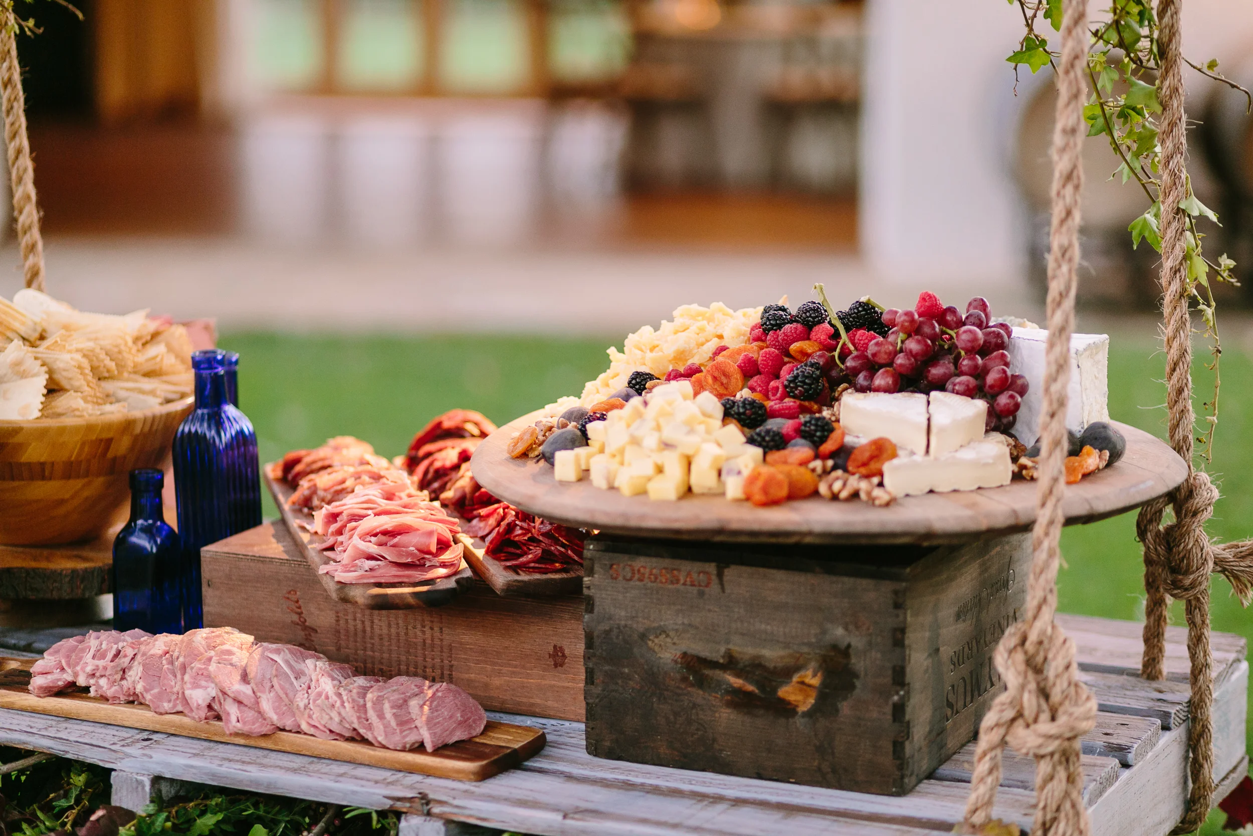 #fallatthefarmhouse2015Photos-BrianLeahyPhoto-0203 station suspended cheese and charcuterie swing hanging swing.jpg