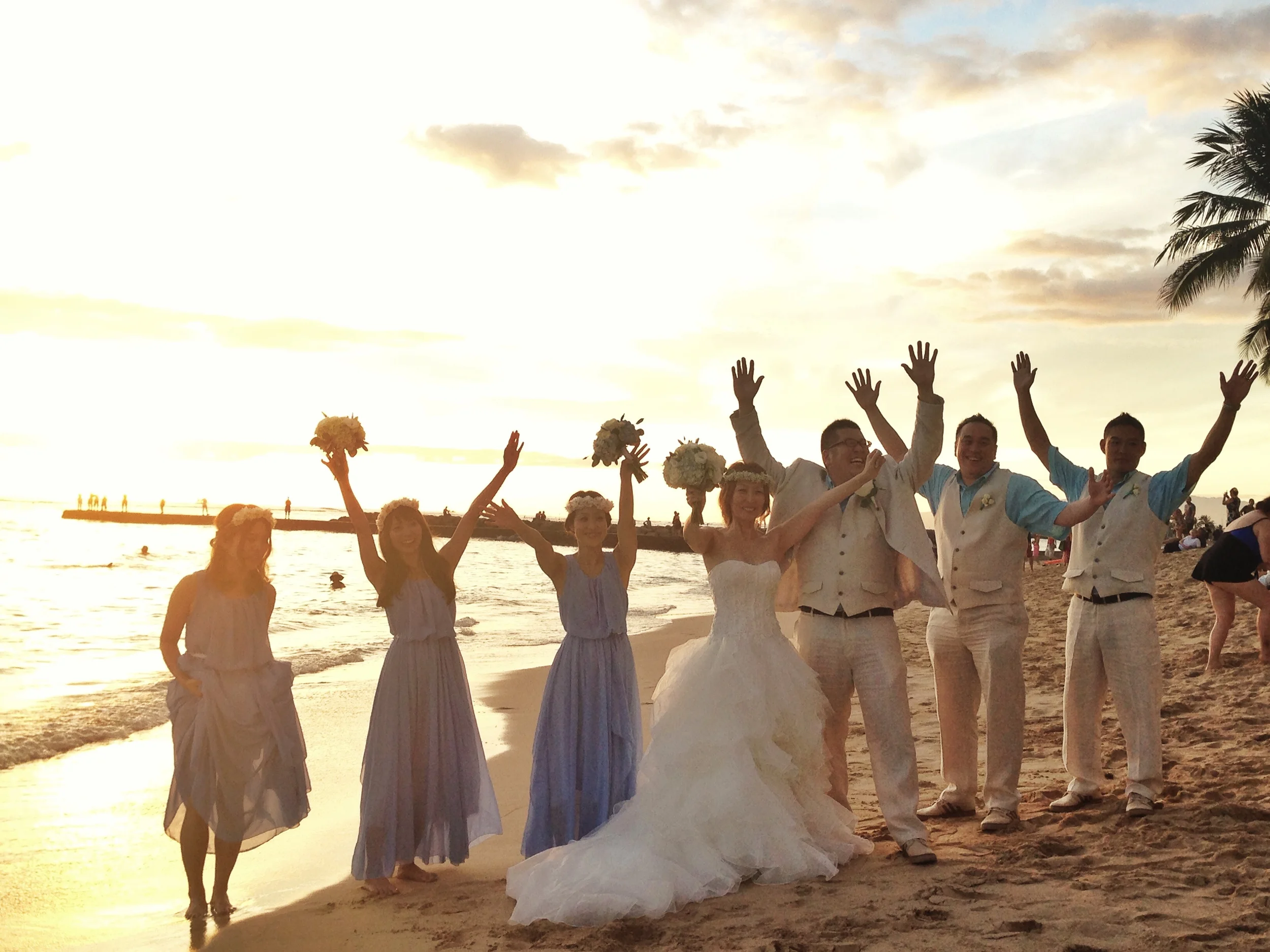 oahu-beach-wedding-sunset