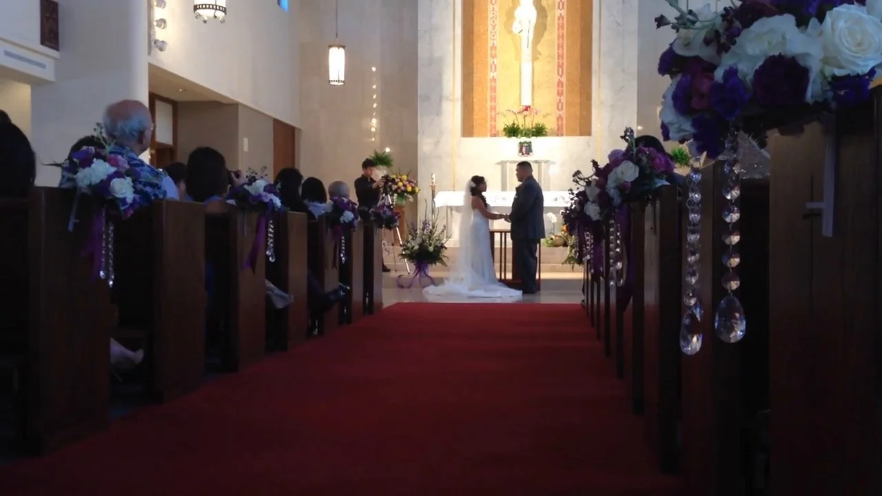 Michael & Ashley's Saint Theresa Church and Hawaii Prince Hotel Waikiki Wedding