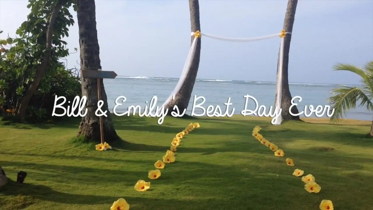 Bill & Emily's Kahala Beach Hawaii Wedding, April 23rd, 2015