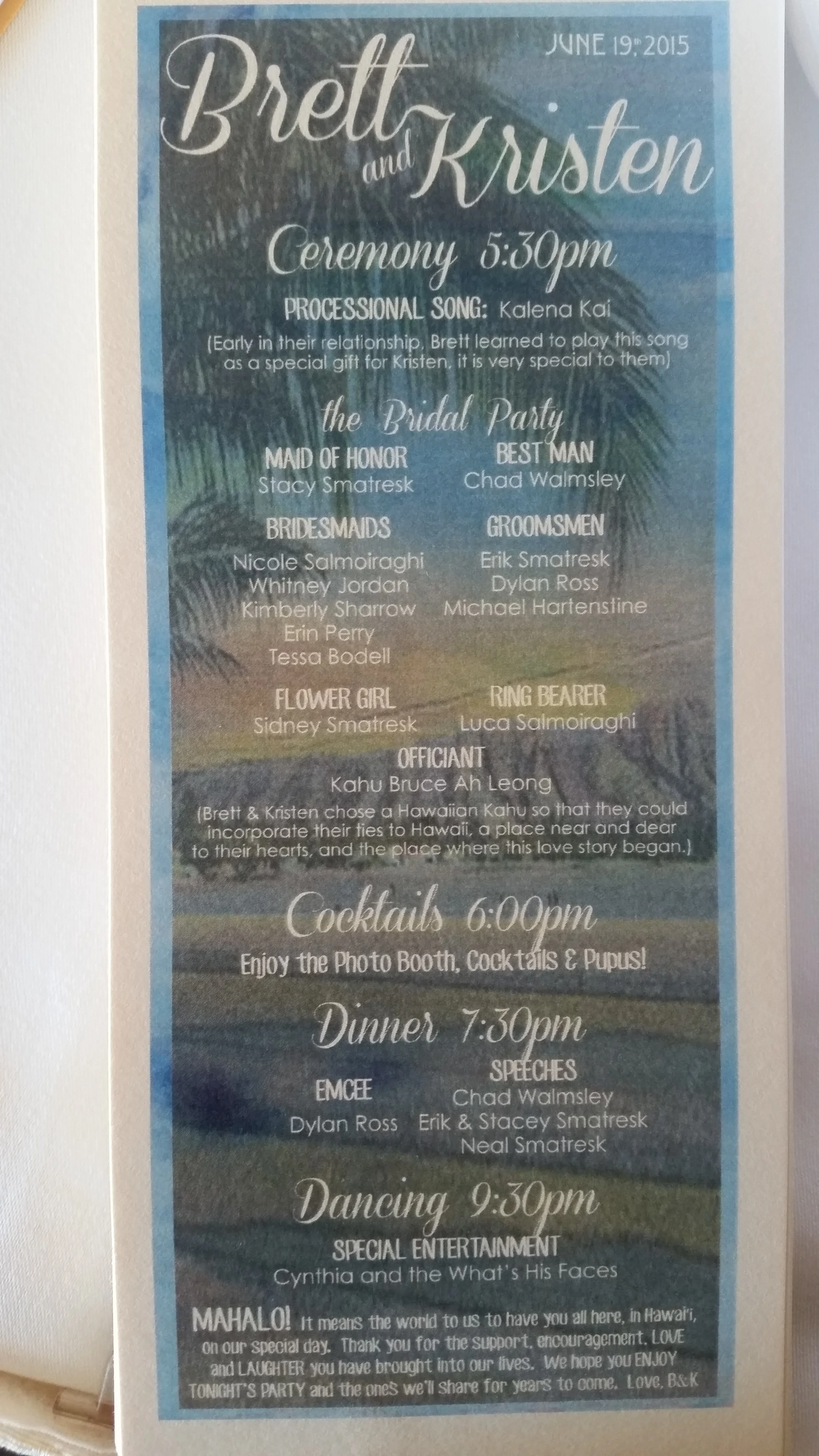 wedding-menu