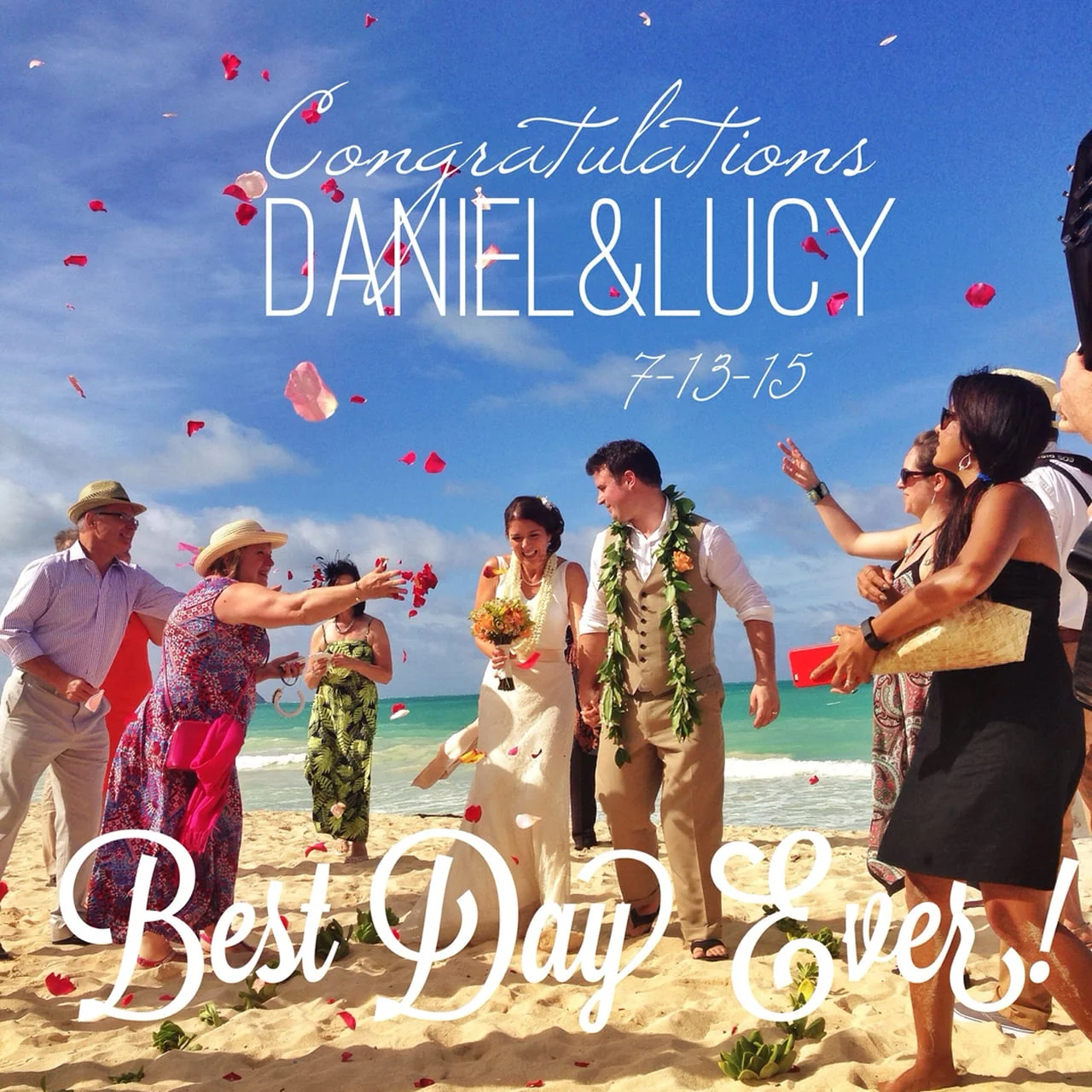 Lucy + Daniel, Waimanalo Beach Wedding, July 13, 2015