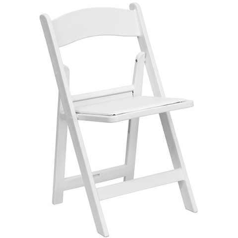 White Wooden Padded Chair