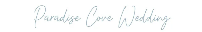 paradise cove wedding