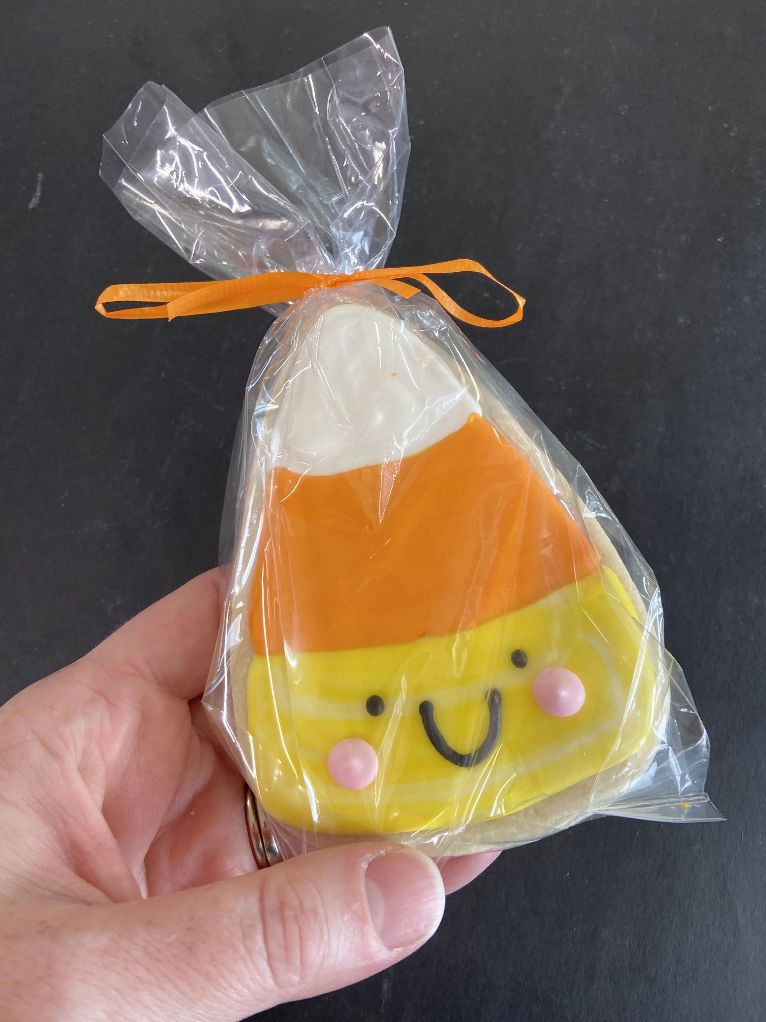 Cute Candy Corn Cookie - Individually Packaged