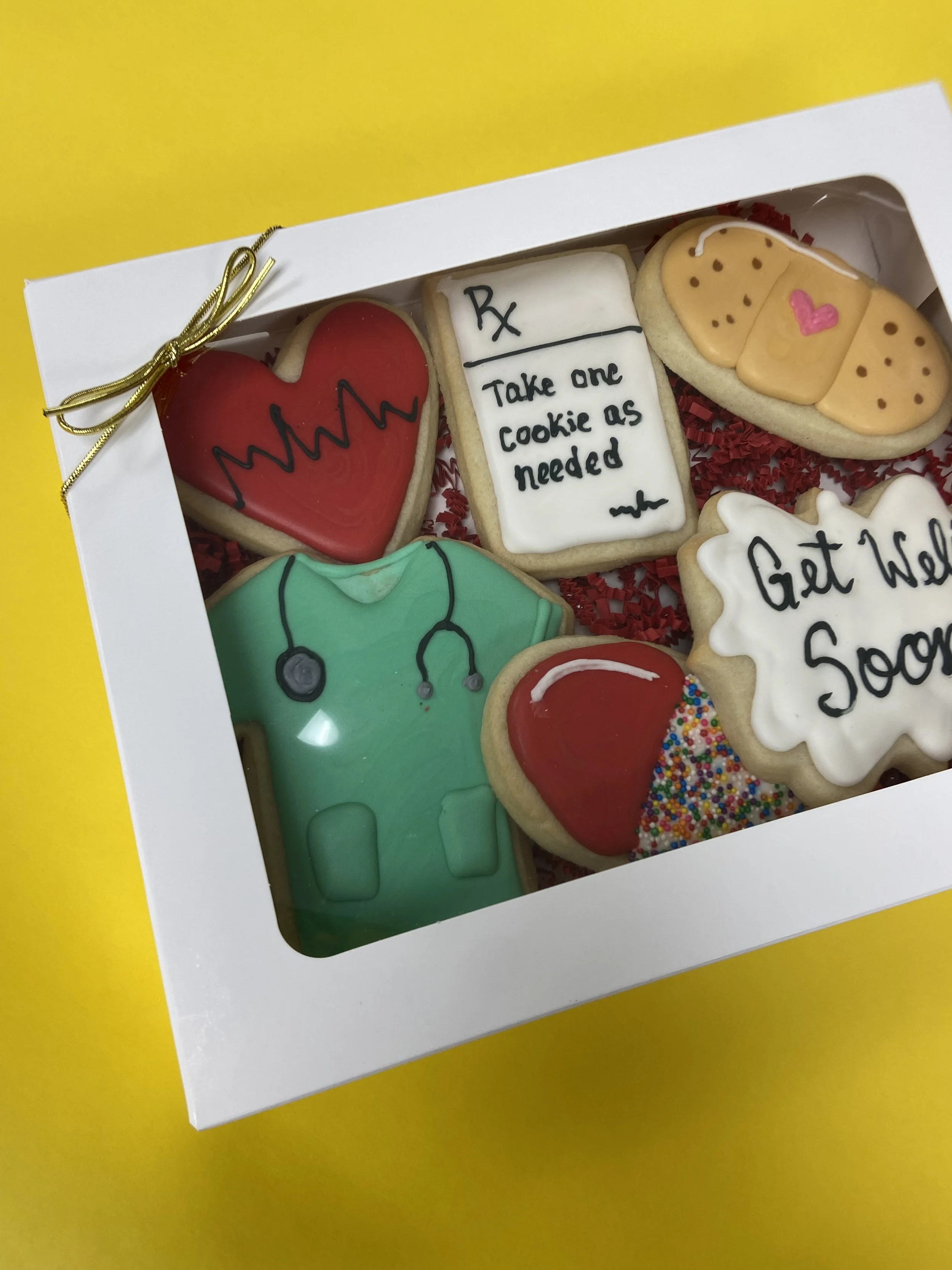 Get Well Soon! Cookie Box 6 pack