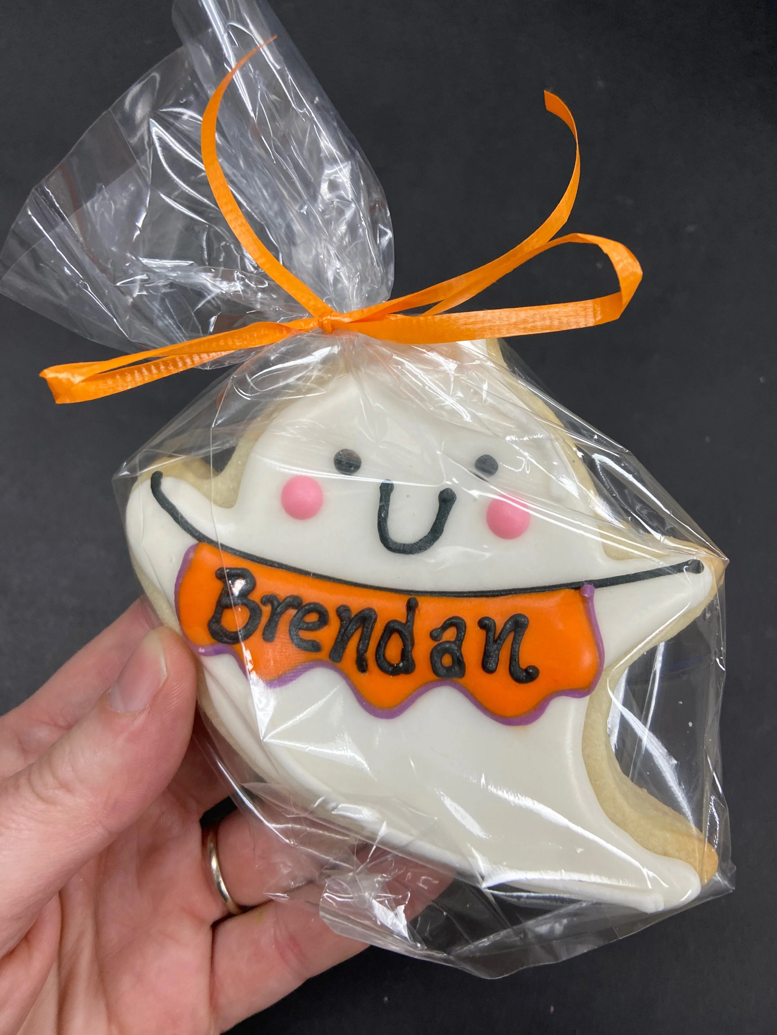 Ghost Custom Name Cookie - Individually Packaged