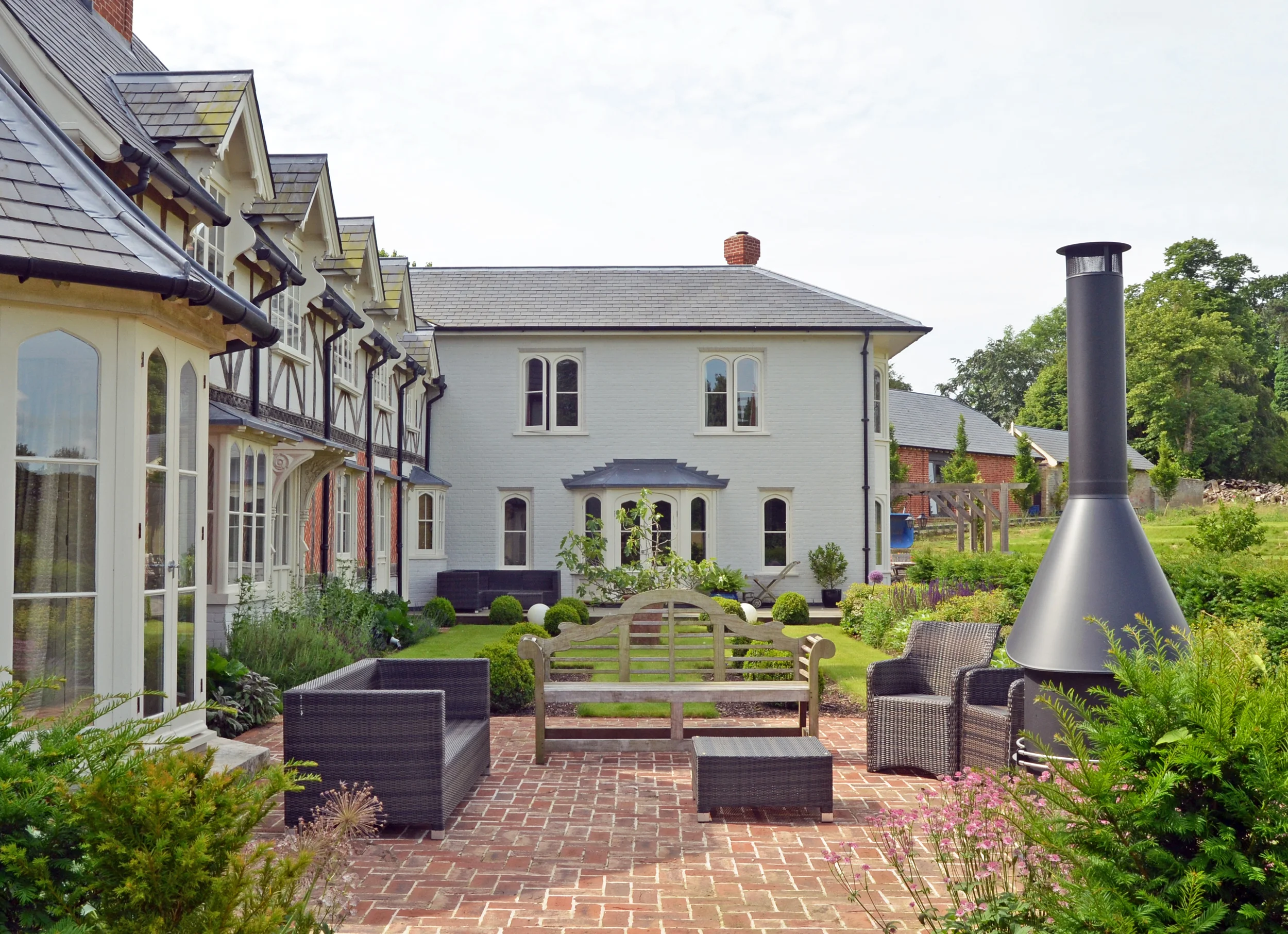  A sympathetically designed extension was added, incorporating the original design features and style of the house. 