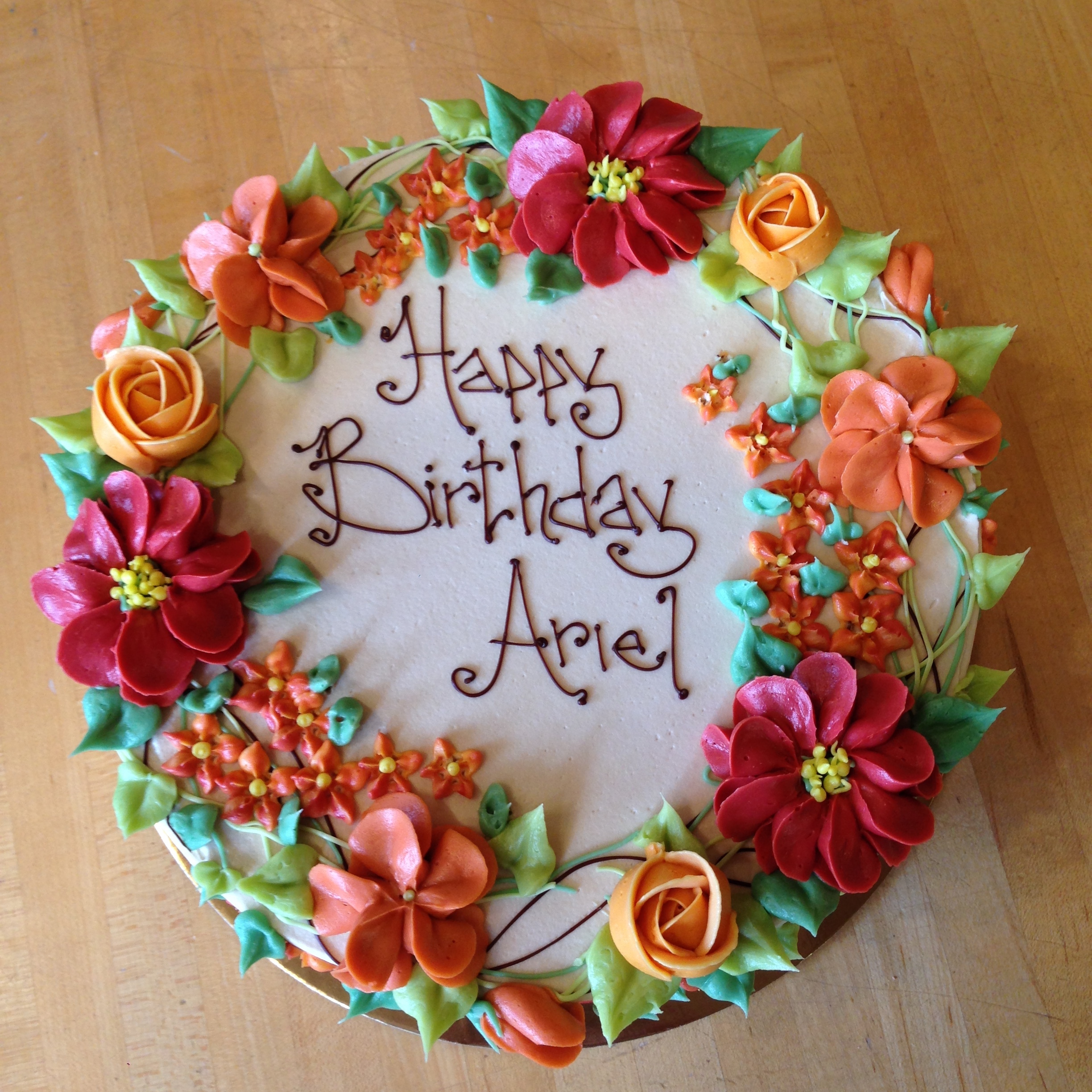 Cakes - Autumn Floral — Three Tarts Bakery and Cafe