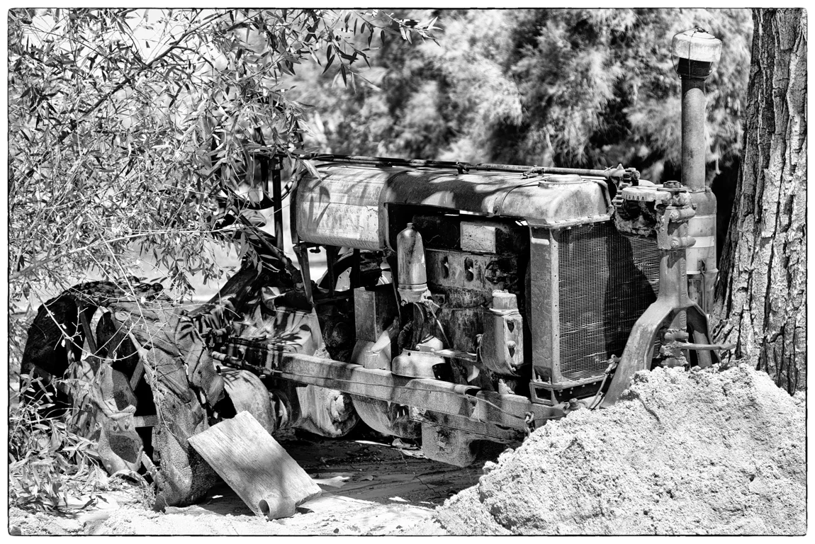 old tractor bw.jpg