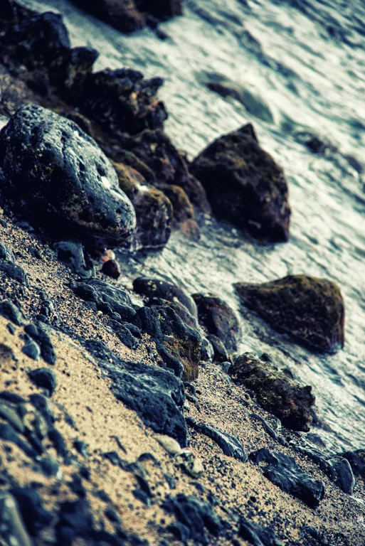 Lava rock at the beach