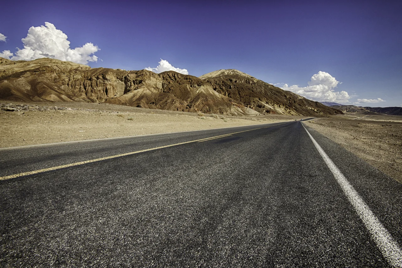 Route through Death Valley